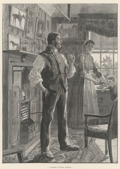 Cottage di un minatore, Durham da Richard Caton Woodville junior